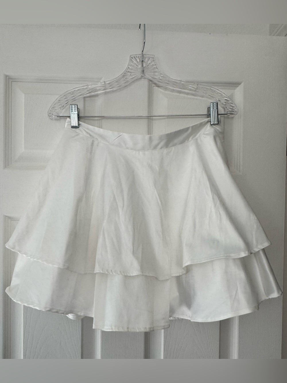 City Studio Tiered White A-Line Skirt
